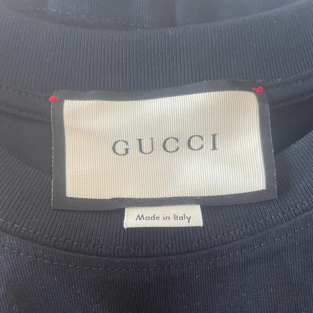 Gucci Black Tee with Graphic Design - Picture 3 of 4